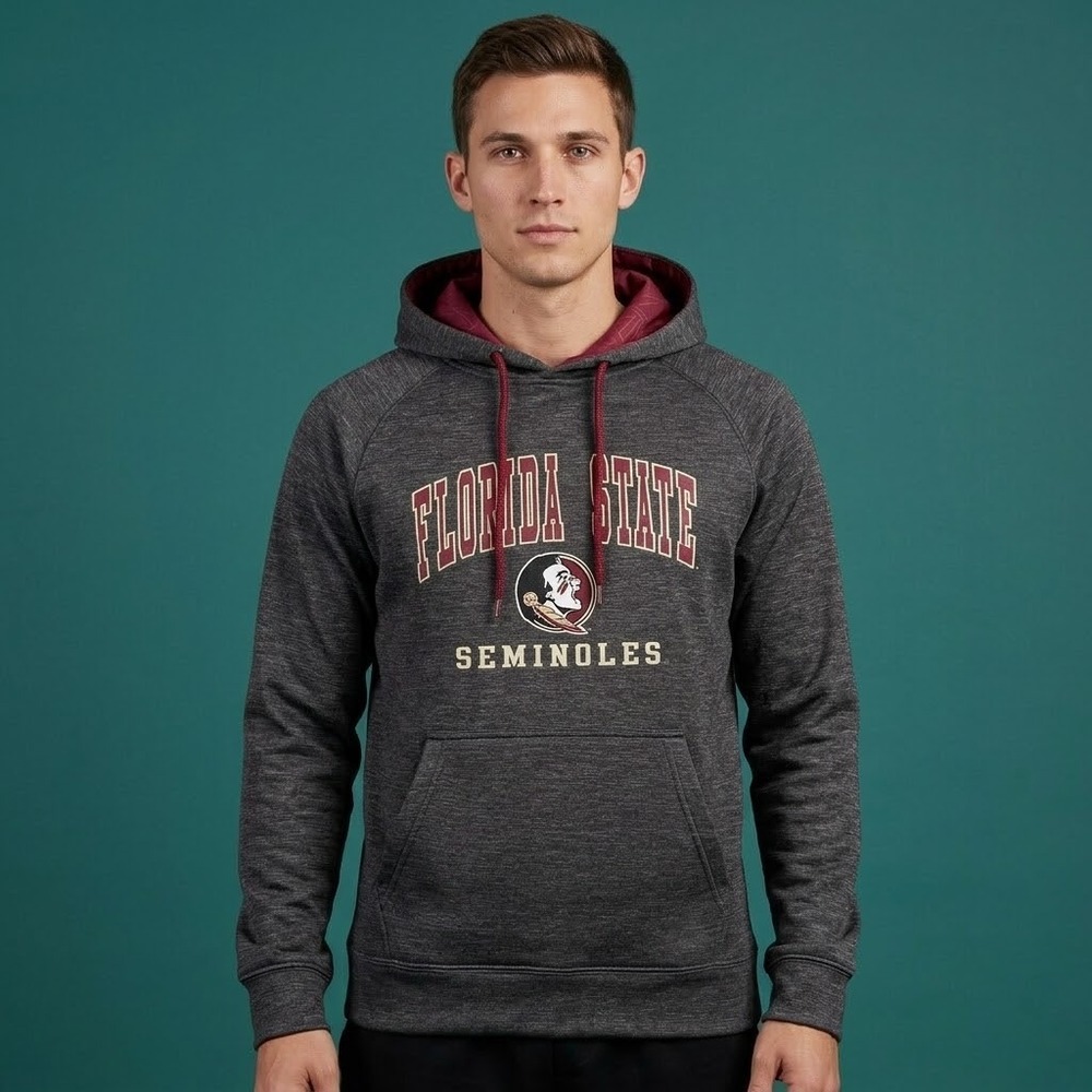 Florida State Seminoles‎ Hoodie Men's Small Gray Colosseum Pullover FSU